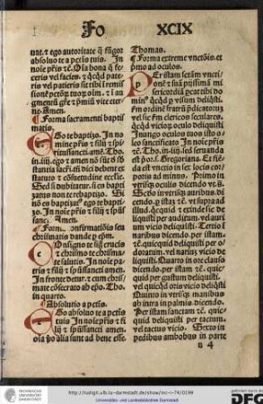 Ego te baptizo in nomine patris et filii et spiritussancti amen.