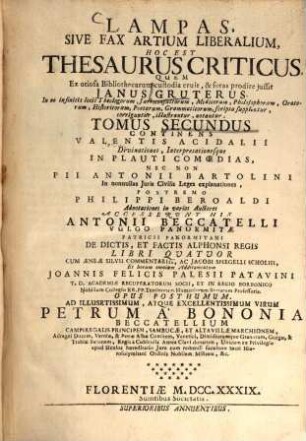 Lampas : seu Fax artium liberalium. 2. 1739