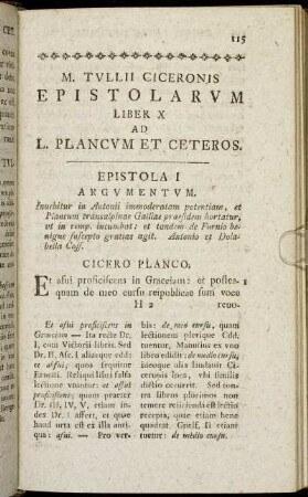 Liber X Ad L. Plancvm Ceteros.