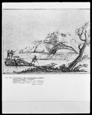 Landschaft mit Wasserfall