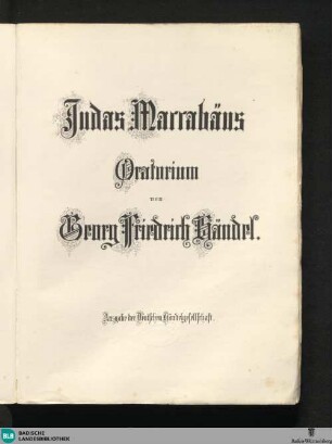 22: Judas Maccabäus : Oratorium