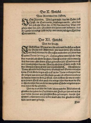 Der XI. Artickel.