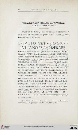 16: Trovamenti risguardanti la topografia e la epigrafia urbana, [24]