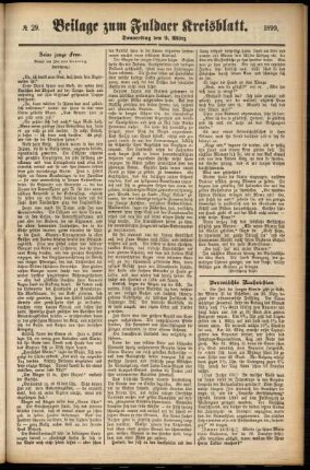 Zweite Ausgabe vom Donnerstag, den 09. März 1899.