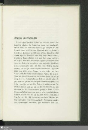 Mythus und Geschichte