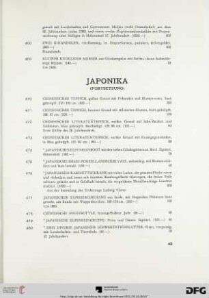 Japonika (Fortsetzung) (Nr. 470-515)