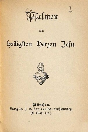 Psalmen zum heiligsten Herzen Jesu