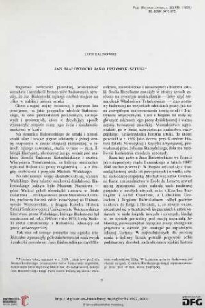 28: Jan Białostocki jako historyk sztuki