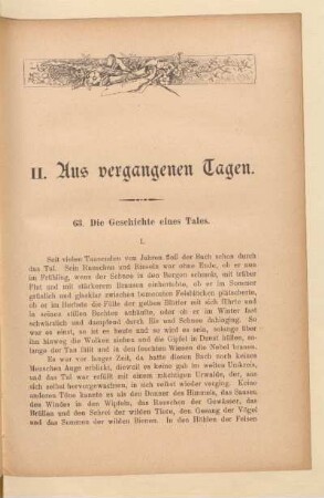 II. Aus vergangenen Tagen