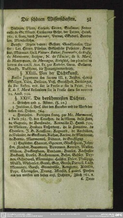§ XXIV. Die berühmtesten Dichter