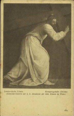 Lombardische Schule. Kreuztragender Christus.
