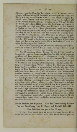Dritte Periode der Republik. Von der Unterwerfung Italiens bis zur Zerstörung von Karthago und Korinth 266-146