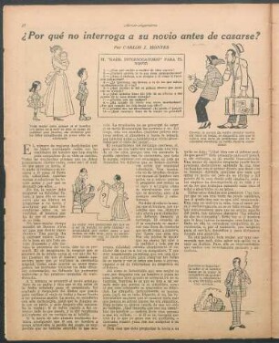 ¿Por qué no interroga a su novio antes de casarse?
