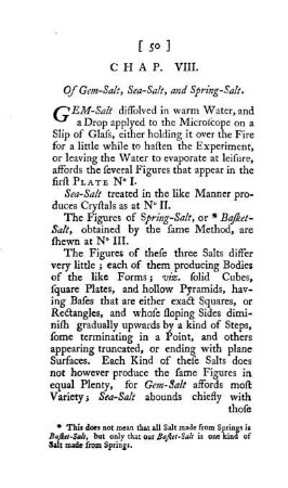 Chap. VIII. Of Gem Salt, Spring Salt, and Sea Salt