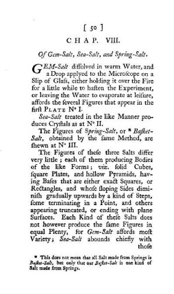 Chap. VIII. Of Gem Salt, Spring Salt, and Sea Salt