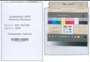 Entnazifizierung Heinrich Heidenpeter , geb. 31.01.1908 (Verw.Angestellter)