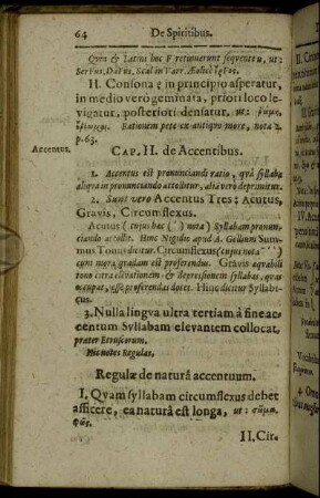 Cap. II. de Accentibus.