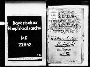 Volksschulwesen: Schulpflicht der Jugend. Generalia.
