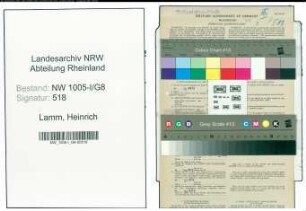 Entnazifizierung Heinrich Lamm , geb. 15.09.1909 (Postschaffner)