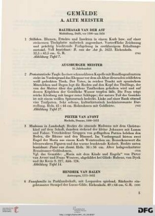 Gemälde (Nr. 1-187)