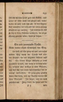 Ein und zwanzigste Nacht. - Fünf und zwanzigste Nacht.