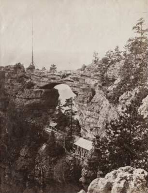 Blick auf das Prebischtor von Osten : Böhmische Schweiz. Blick auf das Prebischtor von Osten