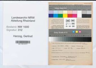 Entnazifizierung Gertrud Herzog, geb. 25.03.1896 (Sozailarbeiter)
