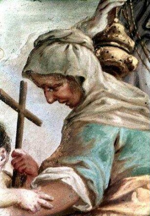 Engelsgloriole und Szenen der Bibel und Heiligenlegenden