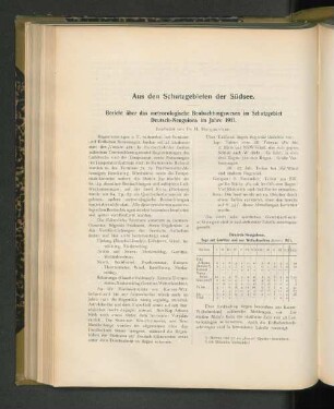 Aus den Schutzgebieten der Südsee.
