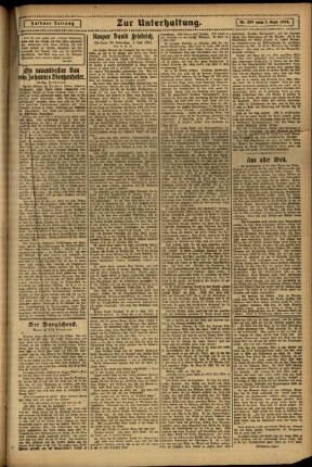 Zweite Ausgabe vom Sonntag, den 07. September 1924.