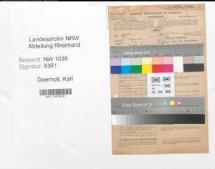 Entnazifizierung Karl Doerholt , geb. 08.04.1902 (Beamter)