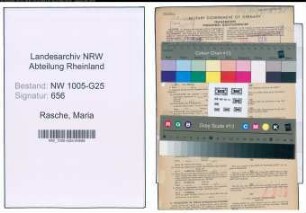 Entnazifizierung Maria Rasche , geb. 07.06.1907 (Kauffrau)