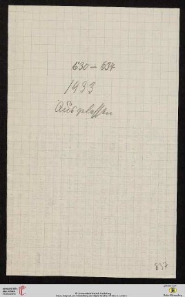 1933 ausgelassen