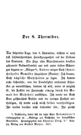 Der 8. Thermidor.
