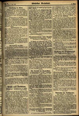 Zweite Ausgabe vom Donnerstag, den 04. Juni 1931.