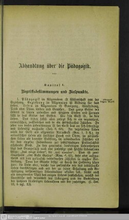 Abhandlung über die Pädagogik