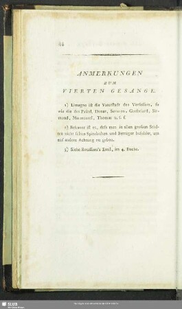 Anmerkungen zum Vierten Gesange