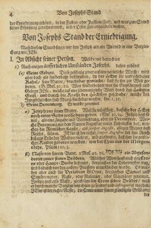 Von Josephs Stand der Erniedrigung