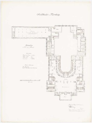 Stadttheater (auch: Opernhaus), Nürnberg: Grundriss 1. Rang 1:200