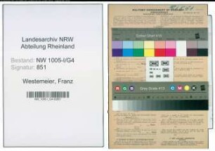 Entnazifizierung Franz Westemeier , geb. 08.12.1896 (Beamter)