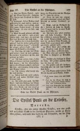 Die Epistel Pauli an die Colosser.