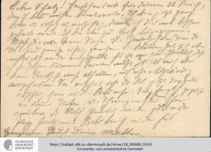 Postkarte vom 15.11.1906