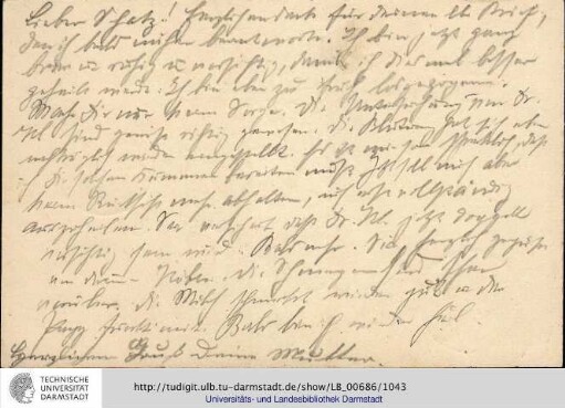 Postkarte vom 15.11.1906