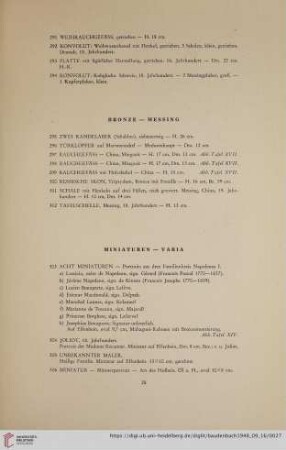 Bronze- Messing (Nr. 295-302)