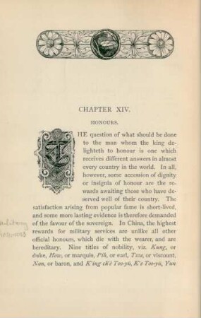 Chapter XIV. Honours