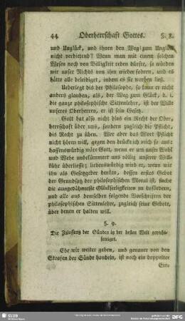§. 9. Die Zulassung der Sünden in der besten Welt gerechtfertiget