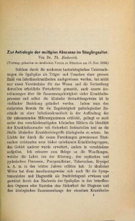 Kleine medizinische Abhandlungen : (Separatabdrucke aus d. "Münchener Medizinischen Wochenschrift"), 4
