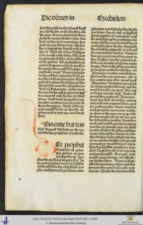 Die vorred über den propheten Ezechielez