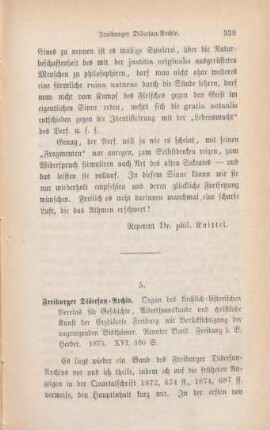 339-341 [Rezension] Freiburger Diöcesan-Archiv ; 9.1875