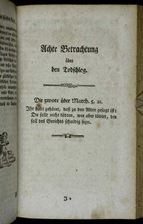 Achte Betrachtung über den Todschlag.